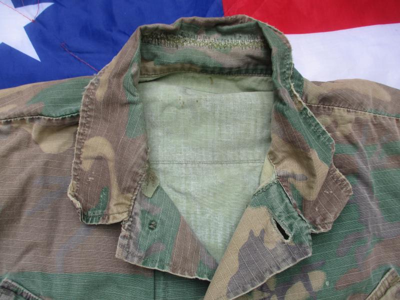 1970 VIETNAM WAR US ARMY 82nd Airborne SLANT POCKET combat JACKET ERDL brown L