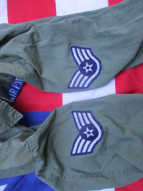1970 VIETNAM WAR US AIR FORCE USAF SLANT POCKET combat JACKET OG107 GREEN LARGE SHORT
