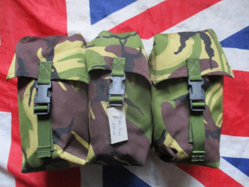 rare HM SUPPLIES OLD SKOOL WEBBING 58 TRIPLE REAR dpm POUCH SET NEW