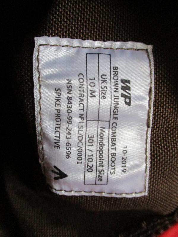 GENUINE wp BRITISH ARMY UKSF sas ISSUE JUNGLE COMBAT BOOTS mtp brown UK 10 m