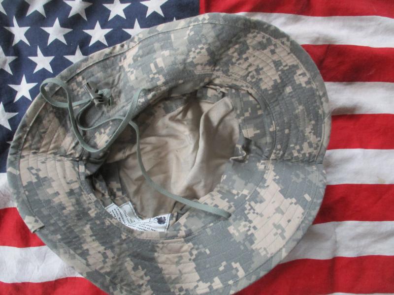 GENUINE US AARMY AMERICAN ISSUE sekri ACU UNIVERSAL camo BOONIE SUN HAT 7 1/4 Medium
