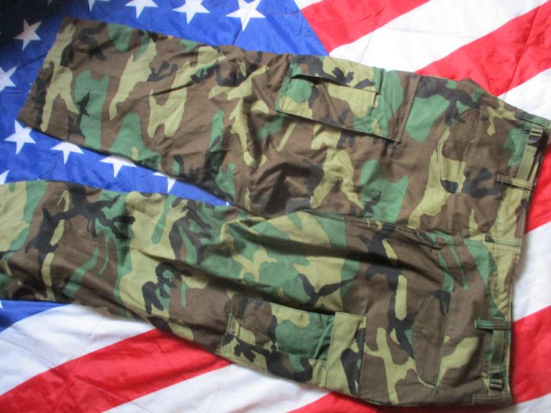 1985 dated US ARMY issue USA AMERICAN M81 woodland CAMO M65 Combat PANTS TROUSERS bdu Large