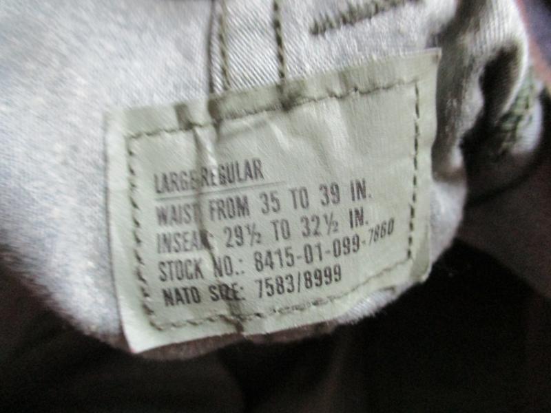 1985 dated US ARMY issue USA AMERICAN M81 woodland CAMO M65 Combat PANTS TROUSERS bdu Large