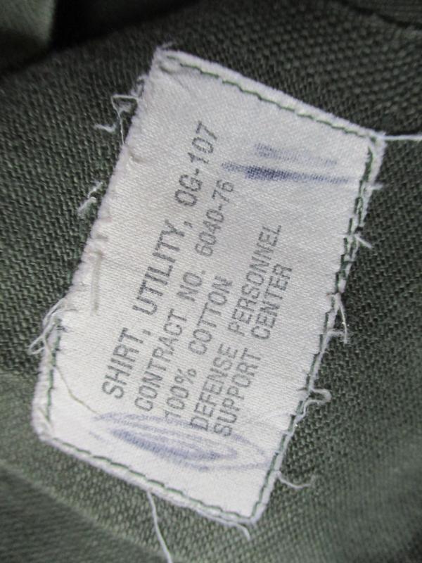 ORIGINAL 1976 US Air FORCE USAF ISSUE VIETNAM WAR OG 107 green UTILITY SHIRT