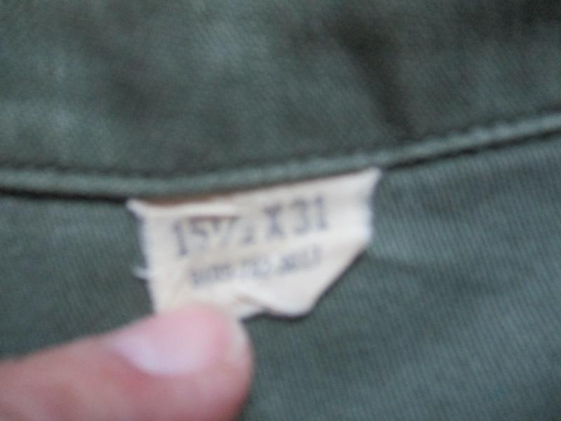 ORIGINAL 1969 US ARMY Vietnam War OG 107 UTILITY COTTON SATEEN SHIRT 15 1/2X31