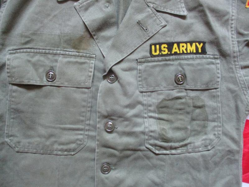 US ARMY M51 m 1951 OG 107 UTILITY / combat SHIRT early VIETNAM WAR era