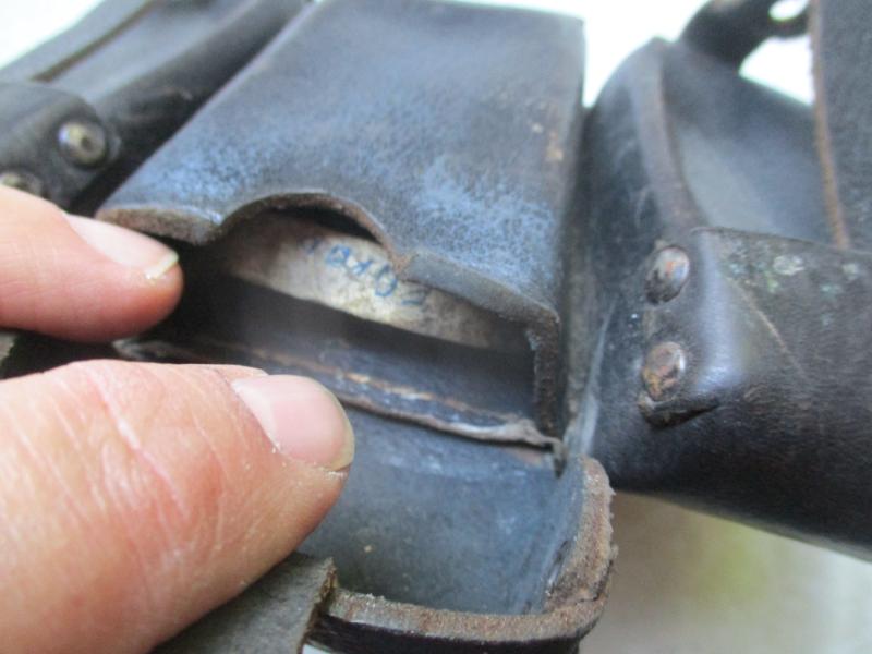 ORIGINAL real WW2 GERMAN ARMY / Waffen SS black LEATHER k98 ammo POUCH