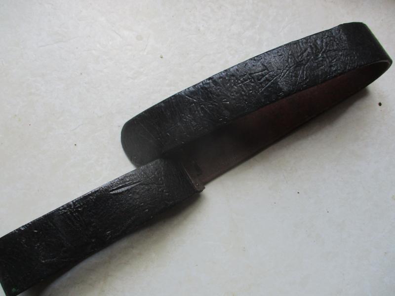 GENUINE ORIGINAL GERMAN ARMY / WAFFEN SS WW2 BLACK LEATHER BELT