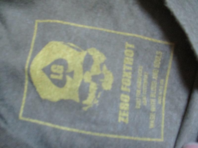 ZERO FOXTROT made in USA heaven & hell T SHIRT militry og green LARGE
