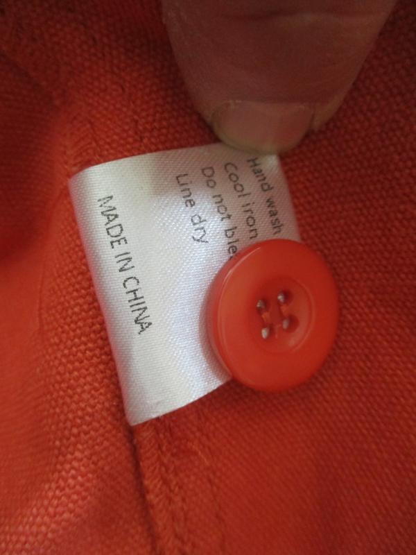 Wolf Clothing Cadet Smock 1960s Style Cotton Canvas Rescue Orange Size Large