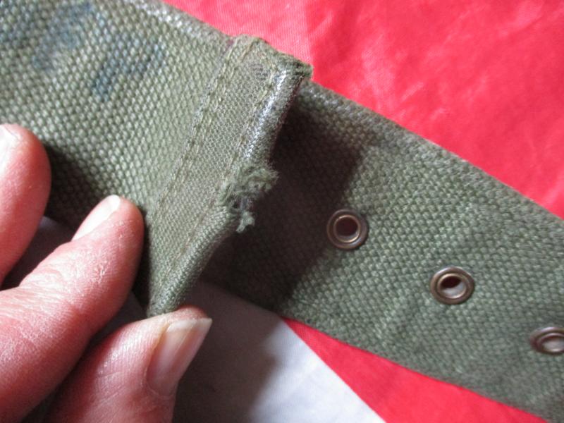 BRITISH ARMY PARACHUTE REGIMENT ISSUE 58 PATTERN WEBBING BELT rare size LARGE XL