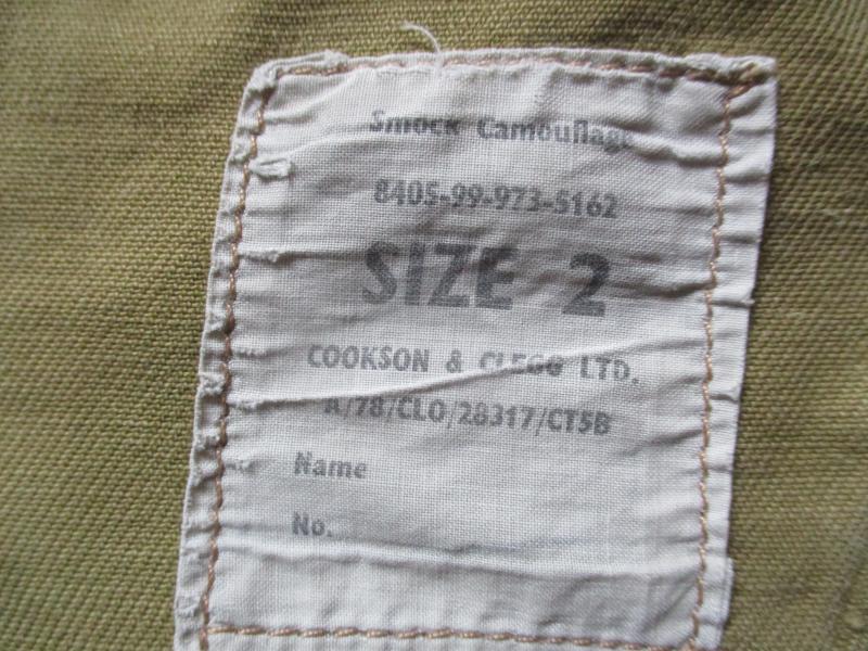 GENUINE BRITISH ARMY PARATROOPER / parachute regiment 1972 72 PATTERN DENISON para SMOCK with inner banana pockets SIZE 2