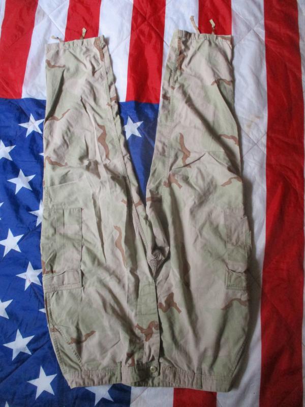 rare GENUINE 1991 issue USA usmc GULF WAR 1 tri desert CAMO BDU TROUSERS m65 XL R