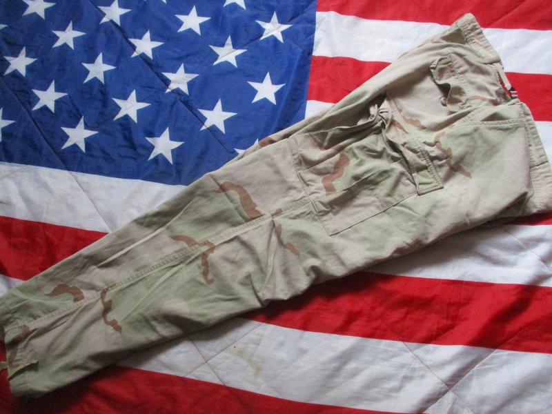 rare GENUINE 1991 issue USA usmc GULF WAR 1 tri desert CAMO BDU TROUSERS m65 XL R