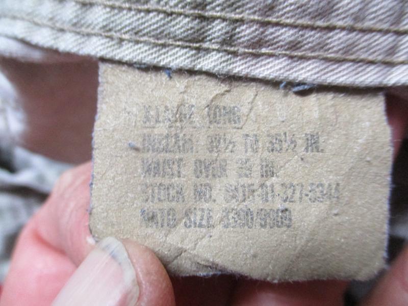 rare GENUINE 1991 issue USA usmc GULF WAR 1 tri desert CAMO BDU TROUSERS m65 XL R