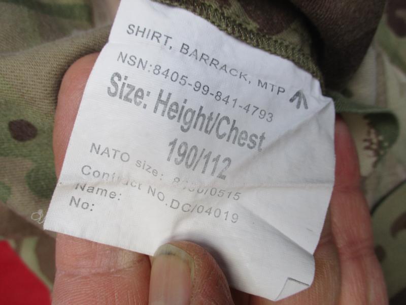 GENUINE BRITISH ARMY ISSUE MTP multicam Barrack COMBAT shirt 190/112 xl / L