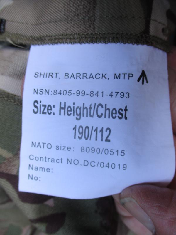 GENUINE BRITISH ARMY ISSUE MTP multicam Barrack COMBAT shirt 190/112 xl / L