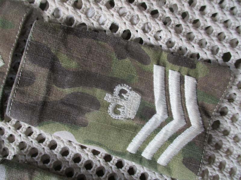 4 BRITISH ARMY slip on RANK slide slides badges MTP MULTICAM C/SGT S/SGT