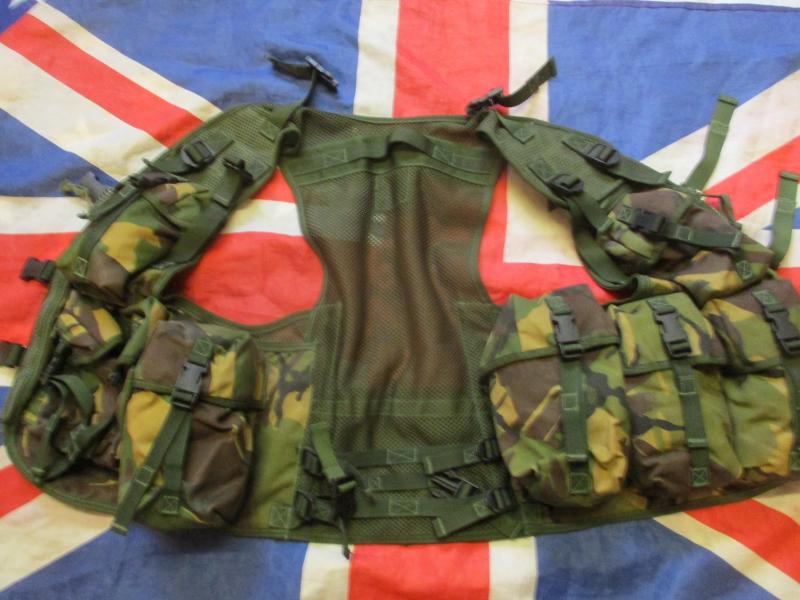 1990s era british army / sas issue UK DPM camo PLCE OPS CTR CHEST WEBBING GP WAISTCOAT LBV VEST LBE