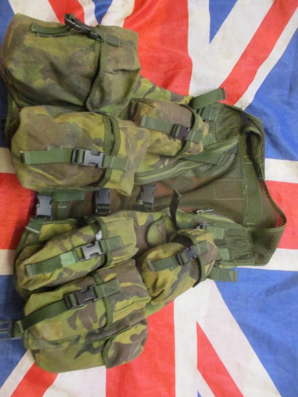 UK MADE private purchase DPM camo PLCE OPS CTR CHEST WEBBING WAISTCOAT LBV VEST LBE 1990S ERA